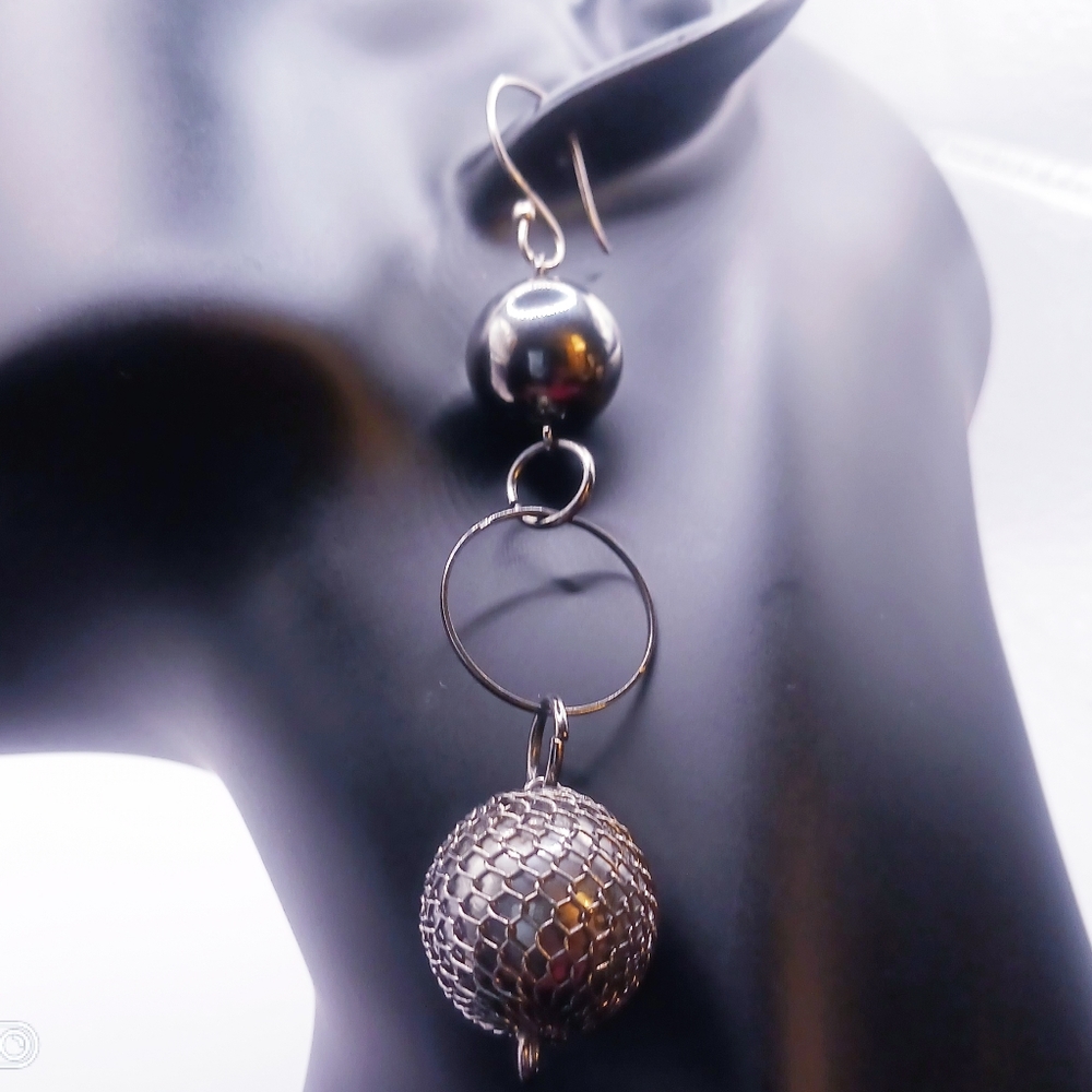 Antique Silver Drop Earrings